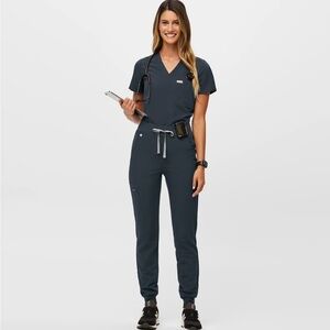 FIGS Dark Harbor Catarina Scrub Top